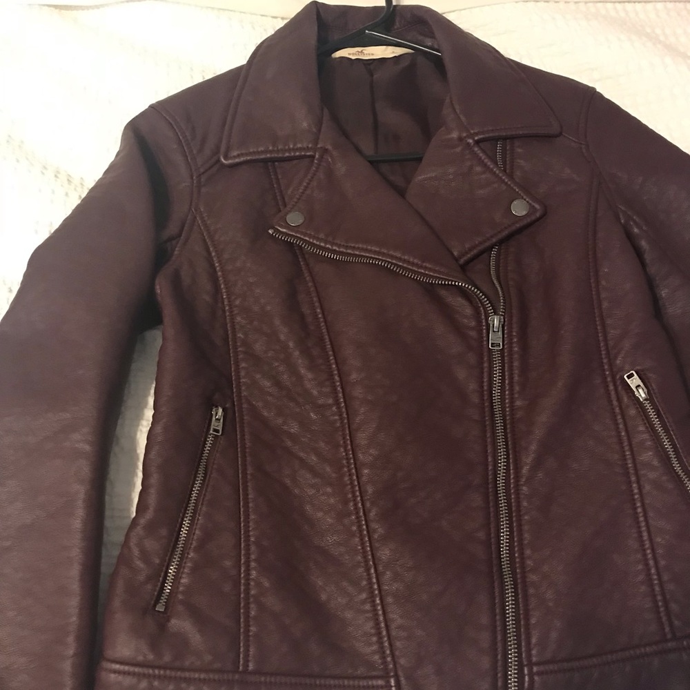 Hollister leather jacket